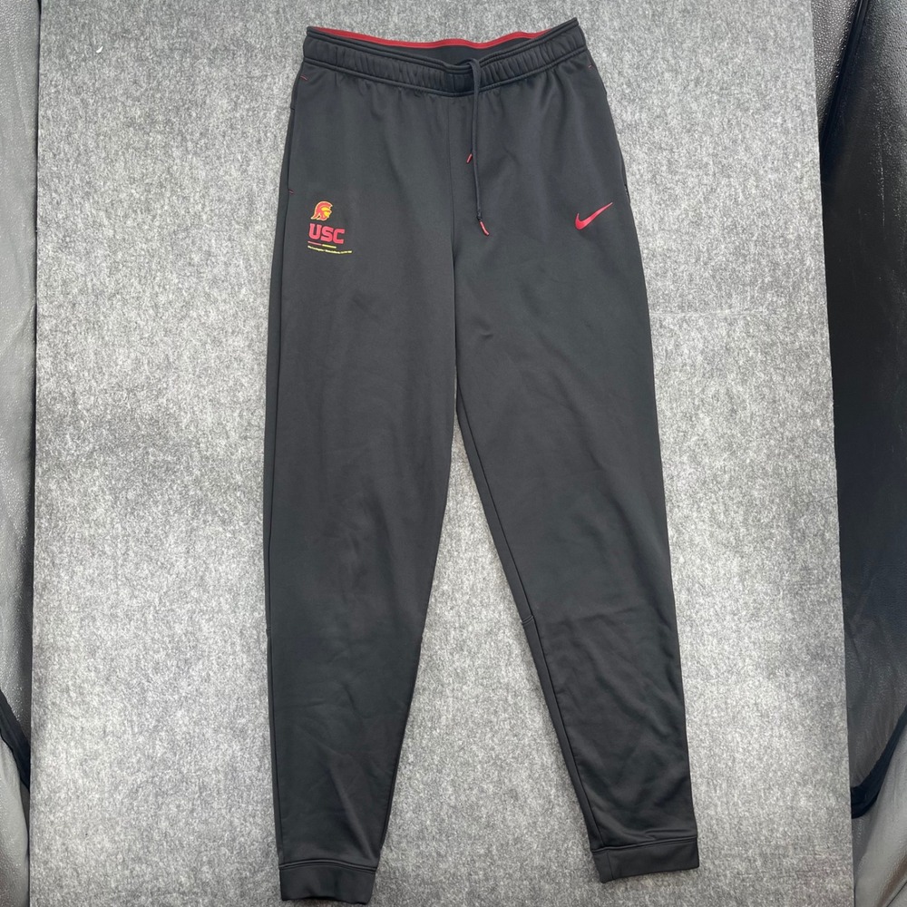 USC Trojans Sweatpants Mens Large Tall Black Joggers Training Nike Therma-FIT